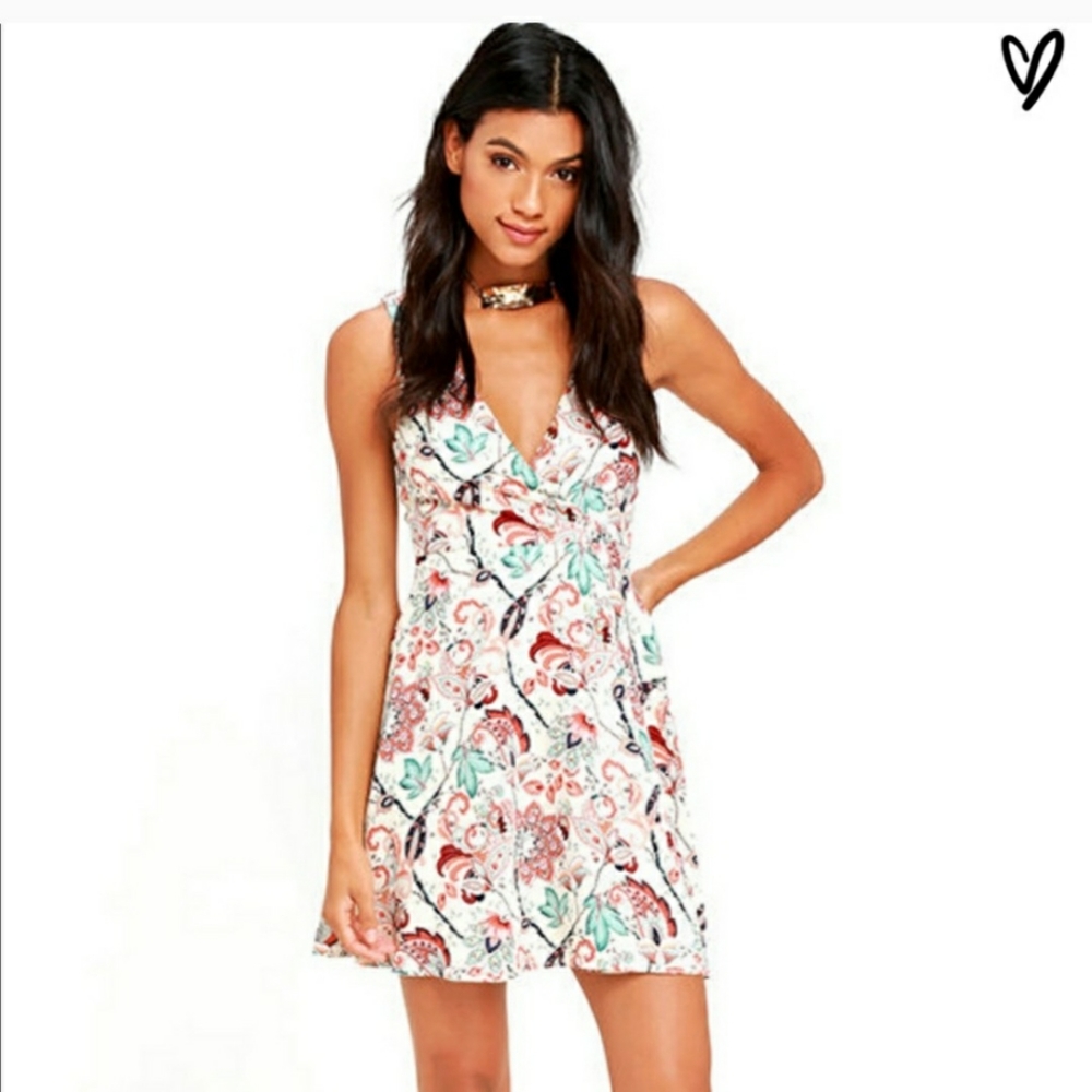 Lulu’s Growing Garden Floral Wrap Dress